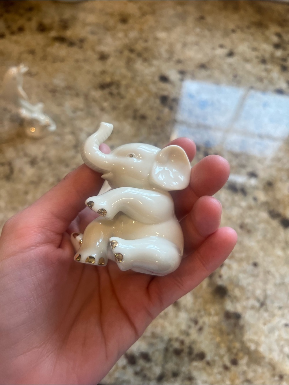 Vintage Lenox 24K Porcelain Elephant and Dolphin Figurines - Picture 11 of 15